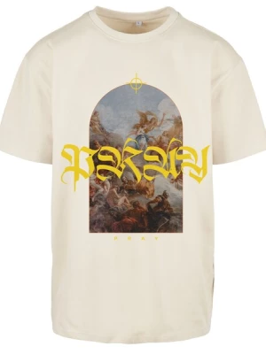 Obrázek produktu MT Upscale Tričko 'Pray'  písková / kouřově modrá / světle hnědá / šafrán