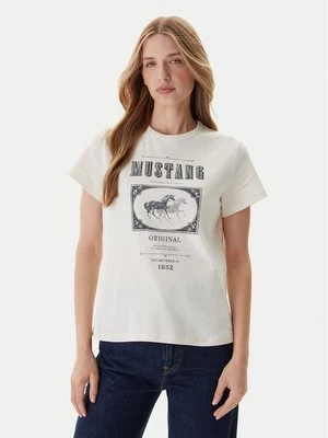 Obrázek produktu Mustang T-Shirt Rosewood 1016758 Écru Regular Fit