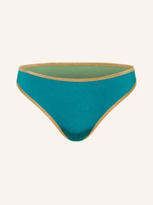 Obrázek produktu Mymarini Basic Bikinové Kalhotky Shine V Oboustranném Provedení S Uv Ochranou 50+ petrolejová / zlatá / světle zelená