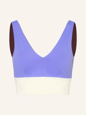 Obrázek produktu Mymarini Bralette Horní Díl Bikin Yogatop V Oboustranném Provedení S Uv Ochranou 50+ světle fialová / tmavě hnědá / krémová