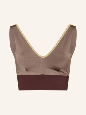 Obrázek produktu Mymarini Bustier Horní Díl Bikin Yoga Top Shine V Oboustranném Provedení S Uv Ochranou 50+ hnědá