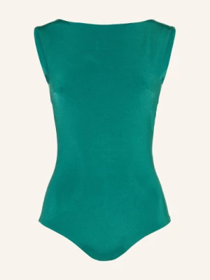 Obrázek produktu Mymarini Oboustranné High Neck Plavky Seabody Shine S Uv Ochranou 50+ petrolejová / zlatá / světle zelená