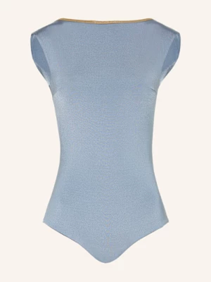 Obrázek produktu Mymarini Oboustranné High Neck Plavky Seabody Shine S Uv Ochranou 50+ tmavě modrá / černošedá