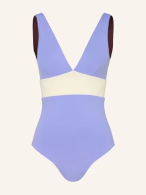 Obrázek produktu Mymarini Plavky Plungesuit V Oboustranném Provedení S Uv Ochranou 50+ světle fialová / hnědá / krémová