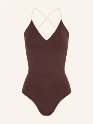 Obrázek produktu Mymarini Plavky Summersuit S Uv Ochranou, Oboustranné tmavě hnědá / krémová / světle fialová
