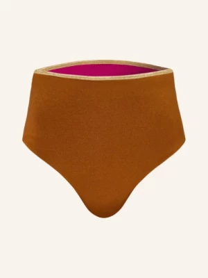 Obrázek produktu Mymarini Vysoké Bikiny Shine, Oboustranné, S Uv Ochranou 50+ hnědá / zlatá / růžová
