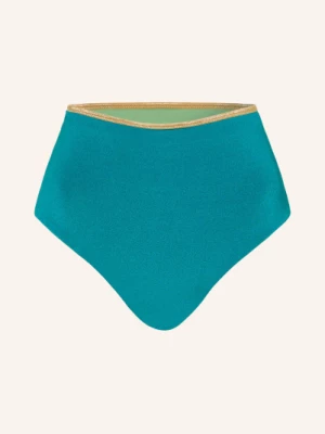 Obrázek produktu Mymarini Vysoké Bikiny Shine, Oboustranné, S Uv Ochranou 50+ tyrkysová / zlatá / světle zelená