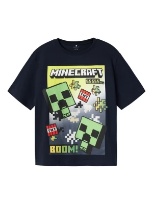 Obrázek produktu NAME IT Tričko 'NKMMus Minecraft'  antracitová / jedle / světle červená / černá