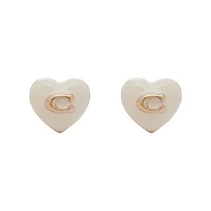 Obrázek produktu Naušnice Coach Enamel Heart Stud Earrings 37479226GLD100 Stříbrná