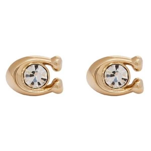 Obrázek produktu Naušnice Coach Signature Stone Stud Earrings 37440614GLD110 Zlatá