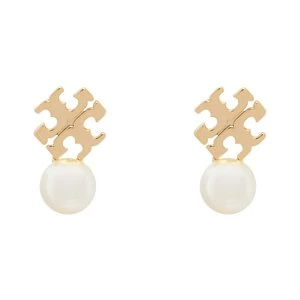 Obrázek produktu Naušnice Tory Burch LOGO AND PEARL STUD EARRINGS 184421 Zlatá