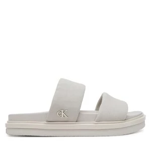 Obrázek produktu Nazouváky Calvin Klein Jeans Flat Molded Dbl Bar Sandal Cv YM0YM01222 Šedá