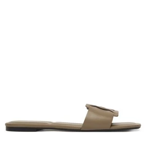 Obrázek produktu Nazouváky Calvin Klein Square Flat Sandal Emblem HW0HW03128 Béžová