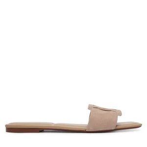 Obrázek produktu Nazouváky Calvin Klein Square Flat Sndl Embl Suede HW0HW03055 Béžová