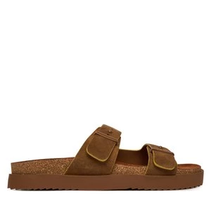 Obrázek produktu Nazouváky Tommy Hilfiger Cork Adjustable Suede Sandal FM0FM05869 Hnědá