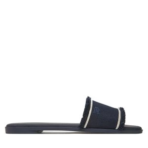 Obrázek produktu Nazouváky Tommy Hilfiger Fringe Canvas Flat Sandal FW0FW08908 Tmavomodrá