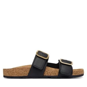 Obrázek produktu Nazouváky Tommy Hilfiger Leather Double Strap Cork Sandals FW0FW09118 Černá