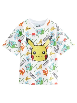 Obrázek produktu Next Tričko 'Pokémon'  aqua modrá / žlutá / černá / bílá