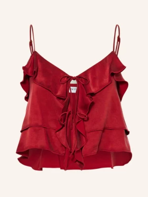 Obrázek produktu Ninety-9 Krátký Top Romantic S Volány tmavě červená