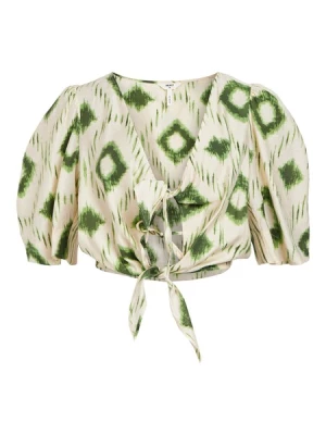 Obrázek produktu OBJECT Halenka 'BERRY'  krémová / trávově zelená