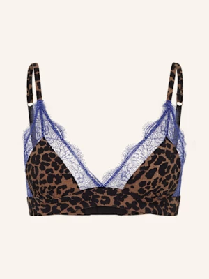 Obrázek produktu Oh April Trojúhelníková Podprsenka Love Lace hnědá / tmavě hnědá / modrá