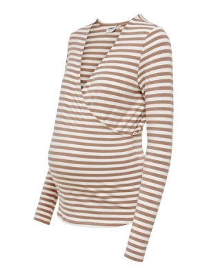Obrázek produktu Only Maternity Tričko 'OLMJoy'  hnědá / bílá