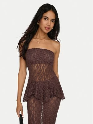Obrázek produktu ONLY Top Aya 15375823 Tmavě hnědá Slim Fit