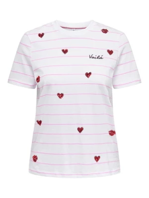 Obrázek produktu ONLY Tričko 'Kita'  pink / červená / černá / bílá