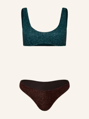 Obrázek produktu Oséree Bustier Bikiny Lumiere Sporty tmavě hnědá / petrolejová