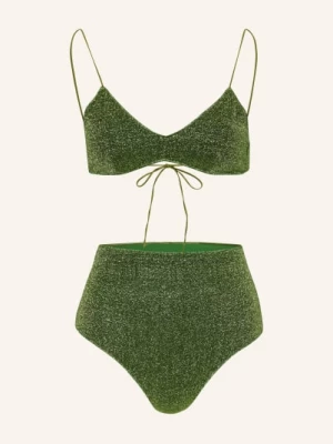Obrázek produktu Oséree Trojúhelníkové Bikiny Lumiere S Třpytivou Nití zelená / zlatá