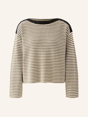 Obrázek produktu Oui Svetr S Flitry khaki / krémová / černá