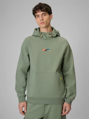 Obrázek produktu Pánská regular tepláková mikina s kapucí - khaki 4F