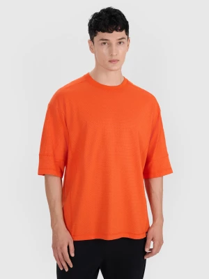 Obrázek produktu Pánské hladké tričko oversize - oranžové 4F