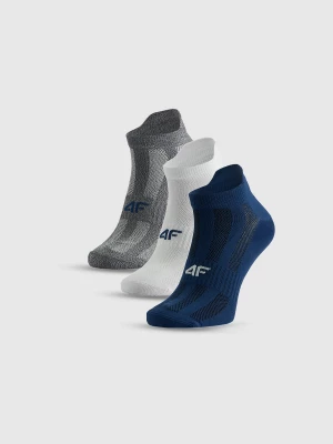 Obrázek produktu Pánské krátké tréninkové ponožky (3-pack) - šedé+bílé+tmavě modré 4F