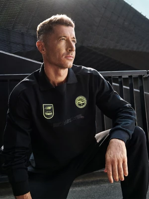 Obrázek produktu Pánské polo s dlouhým rukávem 4F x Robert Lewandowski - černé