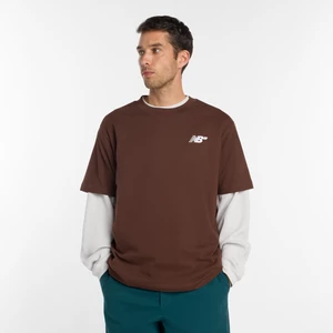 Obrázek produktu Pánské tričko New Balance Numeric MT53706ABJ – hnědý