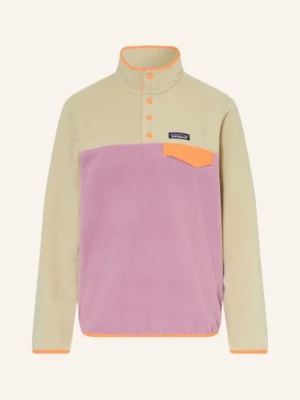 Obrázek produktu Patagonia Fleecová Mikina Snap béžová / světle fialová / tmavě oranžová