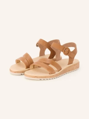 Obrázek produktu Paul Green Sandály S Plochou Podrážkou Washed Kid Cuoio hnědá