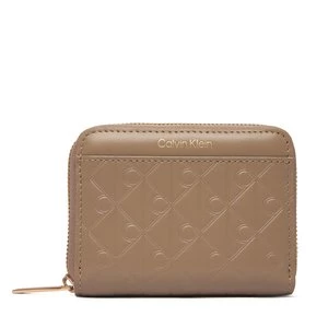 Obrázek produktu Peněženka Calvin Klein Emblem Aop Embossed Zip Around LV04F1081G Béžová