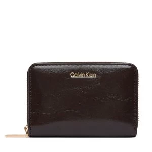 Obrázek produktu Peněženka Calvin Klein Foil Glossy Square Zip Around LV04F1201G Hnědá