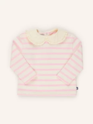 Obrázek produktu Petit Bateau Dlouhé Tričko Mariniere S Volánky bílá / růžová