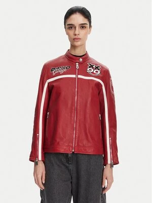 Obrázek produktu PINKO Kožená bunda 105296 Bordó Regular Fit