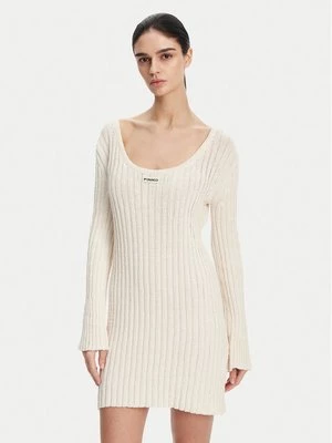 Obrázek produktu PINKO Úpletové šaty 105301 A2N7 Écru Regular Fit