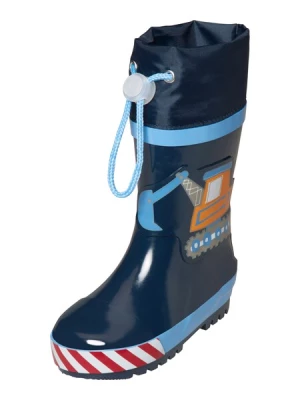 Obrázek produktu PLAYSHOES Gumové holínky 'Baustelle'  marine modrá / světlemodrá / kámen / oranžová