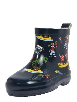 Obrázek produktu PLAYSHOES Gumové holínky  tmavě modrá / hnědá / žlutá / červená