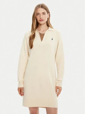 Obrázek produktu Polo Ralph Lauren Úpletové šaty 211A91143003 Krémová Slim Fit