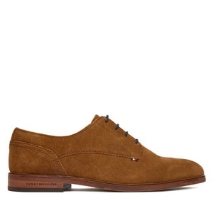 Obrázek produktu Polobotky Tommy Hilfiger Hilfiger Suede Dress Shoe FM0FM05776 Hnědá