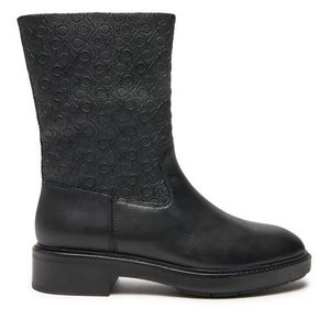 Obrázek produktu Polokozačky Calvin Klein Flat Ankle Boot Mono Mix HW0HW02195 Černá