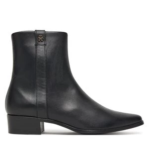 Obrázek produktu Polokozačky Tommy Hilfiger Th Leather Pointy Zip Bootie FW0FW08980 Černá