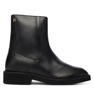 Obrázek produktu Polokozačky Tommy Hilfiger Th Square Toe Leather Bootie FW0FW09046 Černá